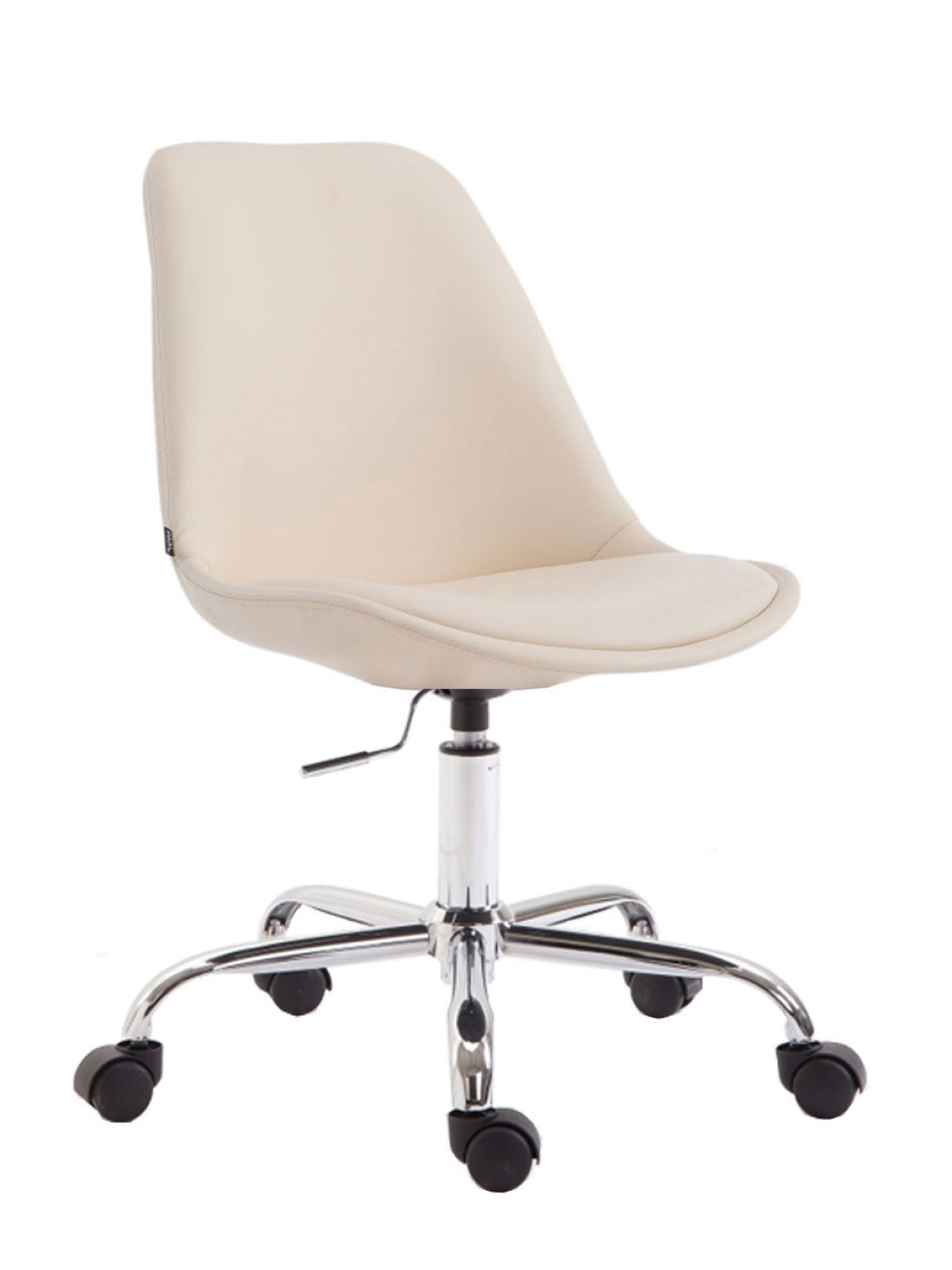Silla de oficina Toulouse ecopiel, crema