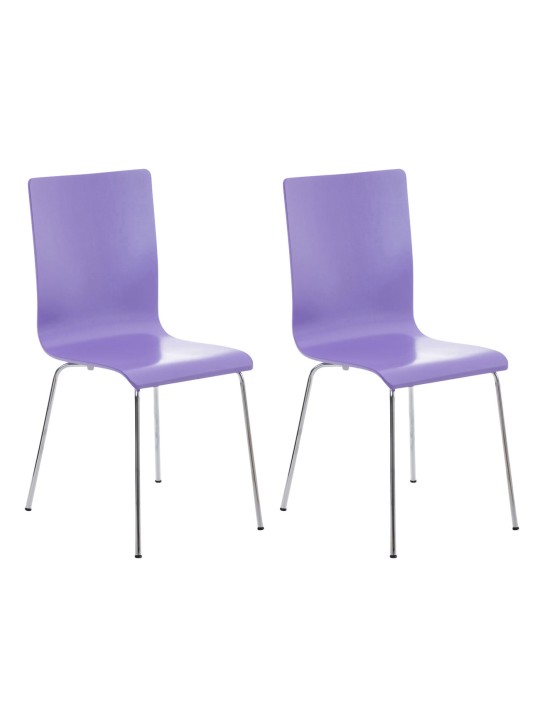 Juego de 2 sillas de visita Pepe, lila Juego de 2 sillas de visita Pepe, lila