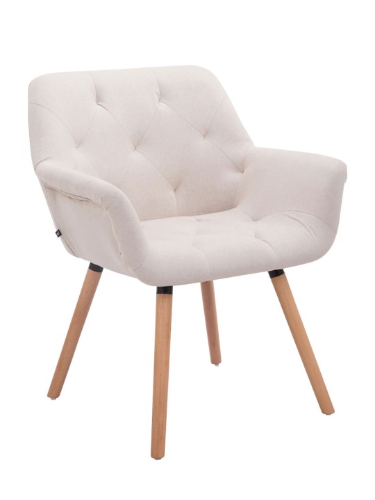 Silla de visita Cassidy tela Roble Natura, beige