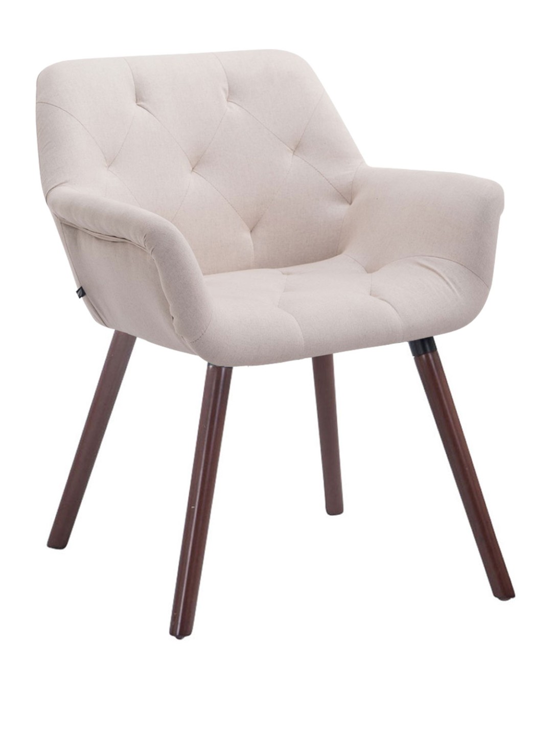 Silla de visita Cassidy tela nogal, beige