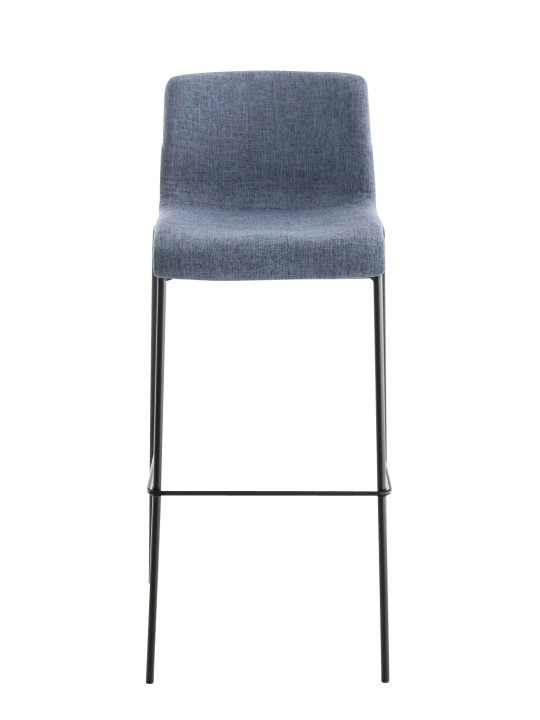 Taburete de bar Tela Hoover Estructura de 4 pies, azul
