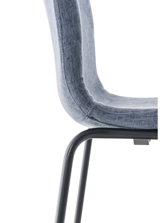 Taburete de bar Tela Hoover Estructura de 4 pies, azul