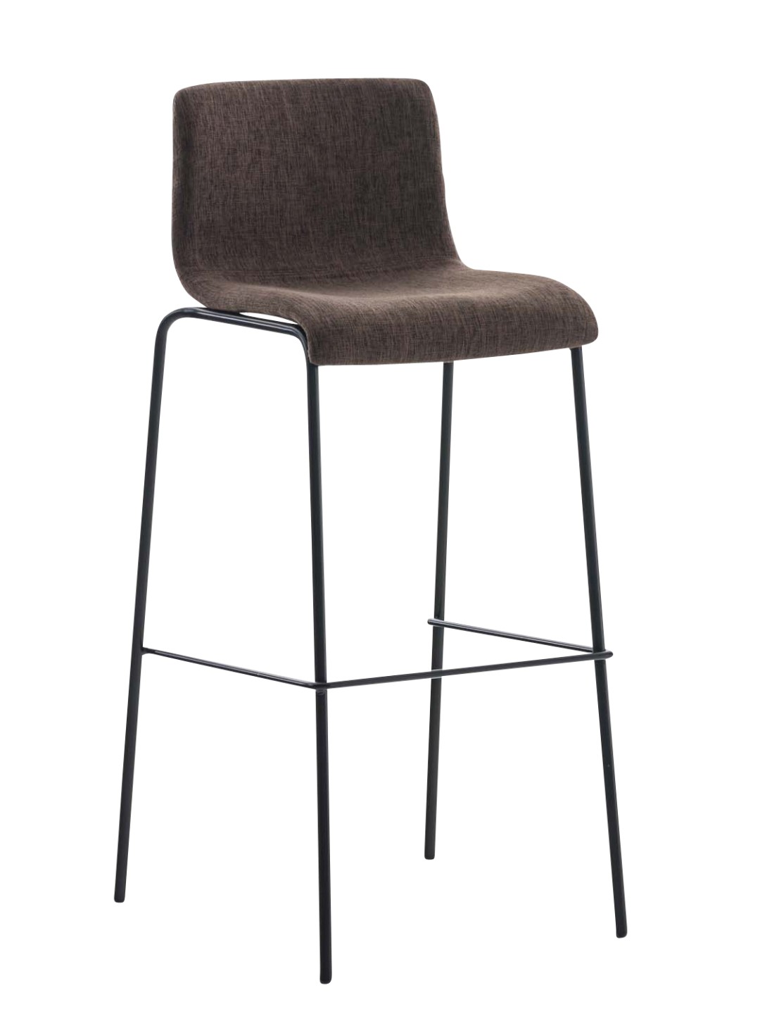 Taburete de bar Tela Hoover Estructura de 4 pies, marrón