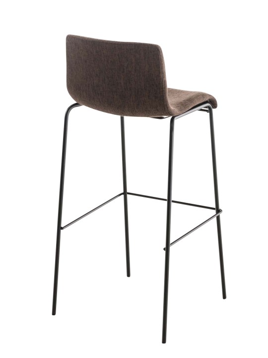 Taburete de bar Tela Hoover Estructura de 4 pies, marrón