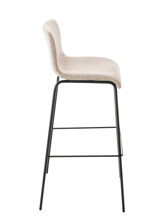 Taburete de bar Tela Hoover Estructura de 4 pies, crema