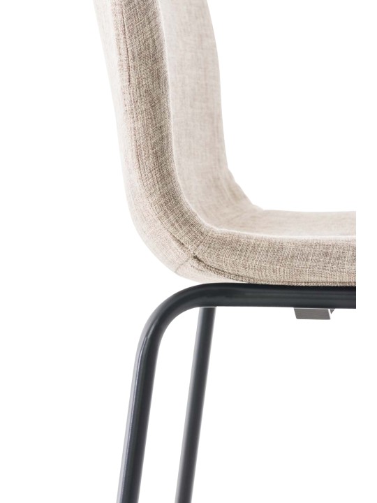 Taburete de bar Tela Hoover Estructura de 4 pies, crema