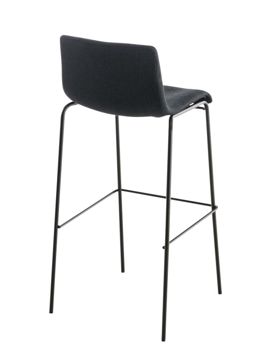 Taburete de bar Tela Hoover Estructura de 4 pies, negro Taburete de bar Tela Hoover Estructura de 4 pies, negro