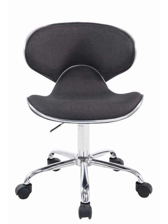 Taburete de trabajo Las Vegas V2 tela, gris oscuro