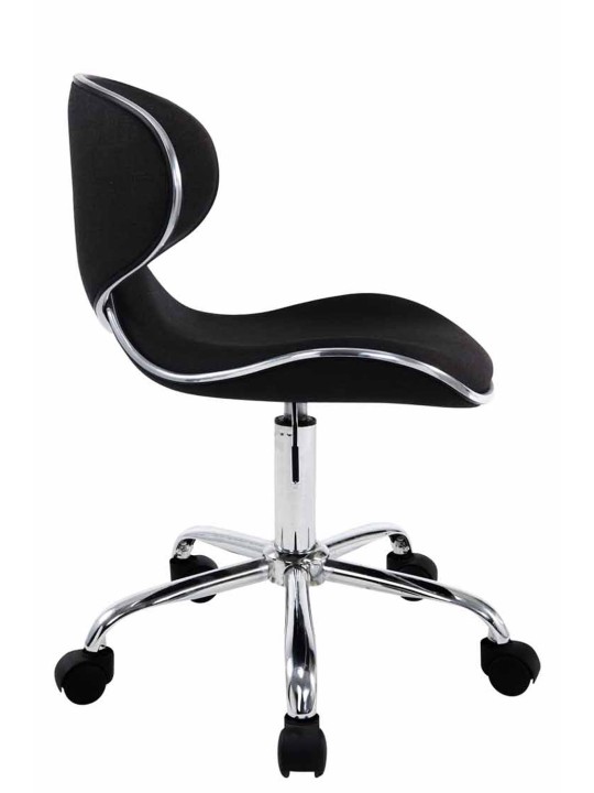 Taburete de trabajo Las Vegas V2 tela, negro