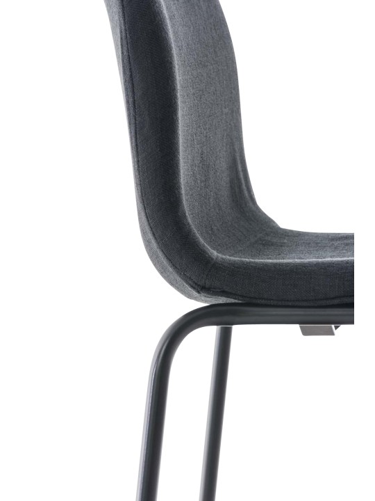 Juego de 2 taburetes de bar Tela Hoover Estructura de 4 pies, gris oscuro