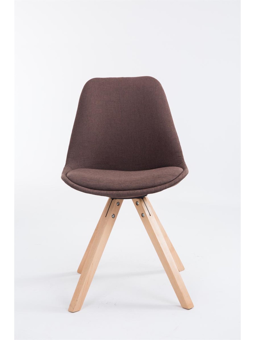 Silla de visita tela Toulouse Natura Square, marrón