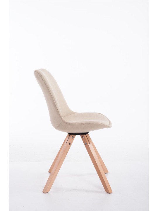 Silla de visita tela Toulouse Natura Square, crema