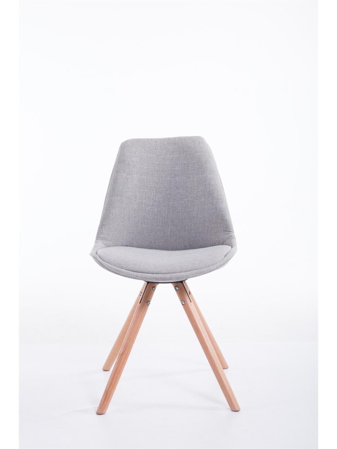 Silla de visita tela Toulouse Natura redonda, gris