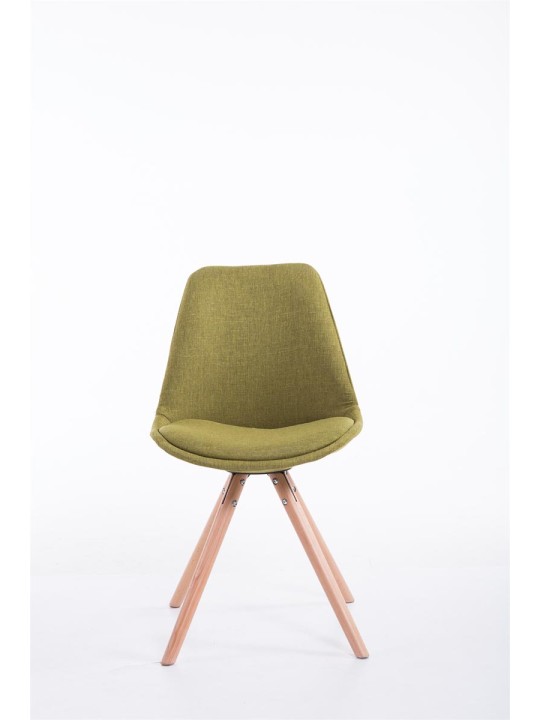 Silla de visita tela Toulouse Natura redonda, verde