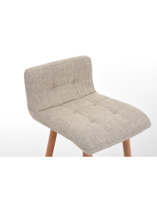 Juego de 2 taburetes de bar Lincoln tela natural, crema
