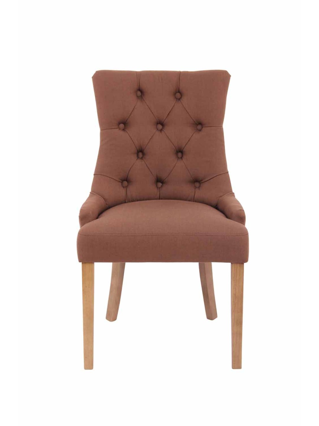 Silla de comedor Aberdeen tela antiguo-claro, marrón