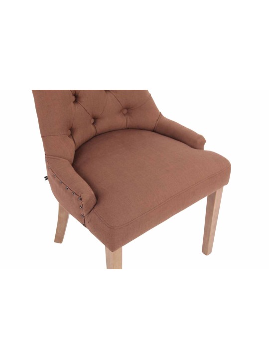 Silla de comedor Aberdeen tela antiguo-claro, marrón Silla de comedor Aberdeen tela antiguo-claro, marrón
