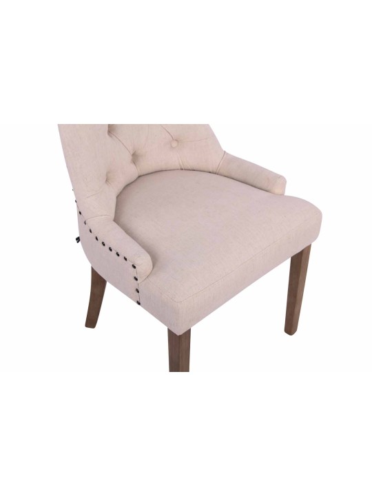 Silla de comedor Aberdeen tela antiguo-claro, crema Silla de comedor Aberdeen tela antiguo-claro, crema