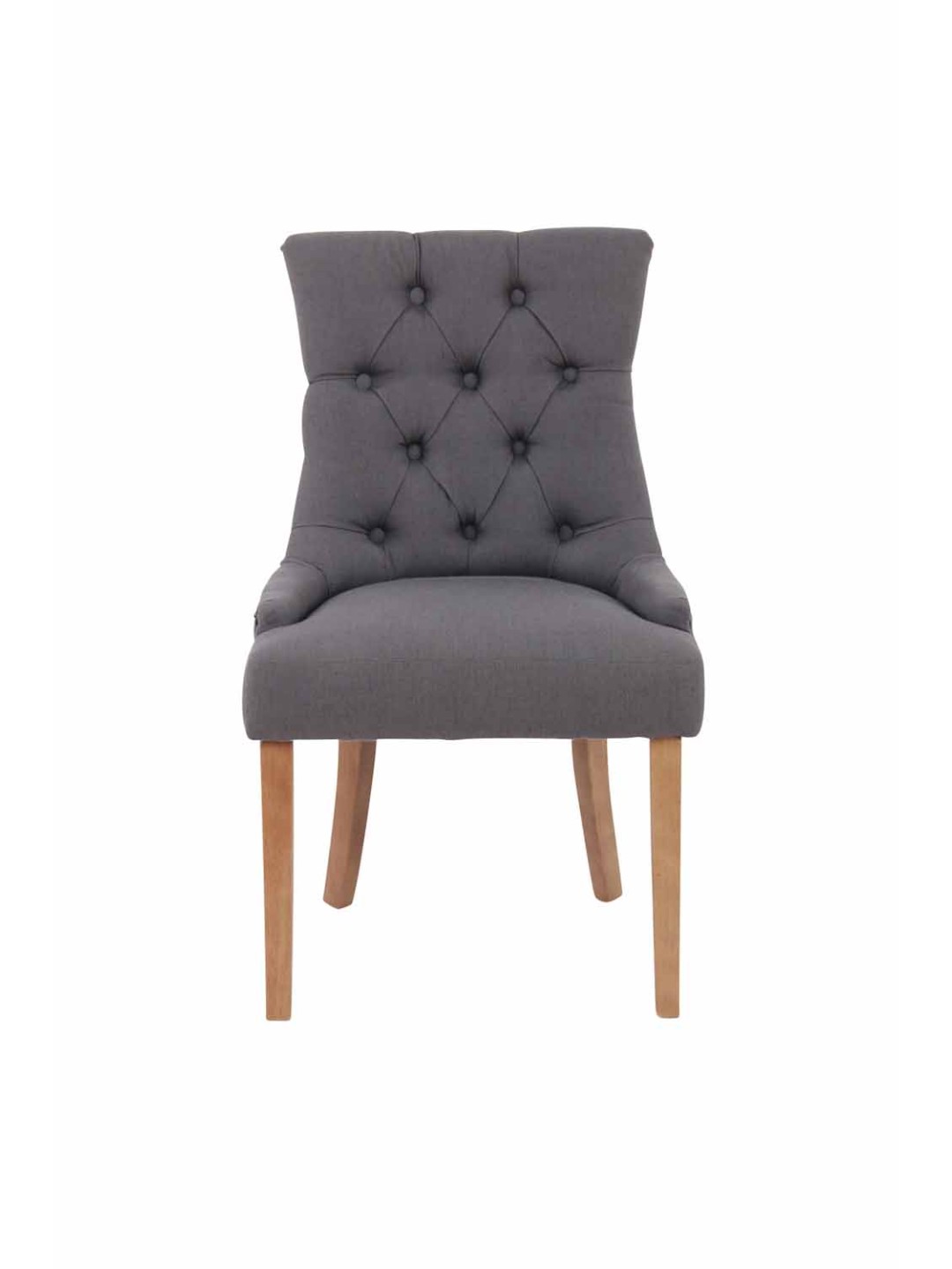 Silla de comedor Aberdeen tela antiguo-claro, gris oscuro