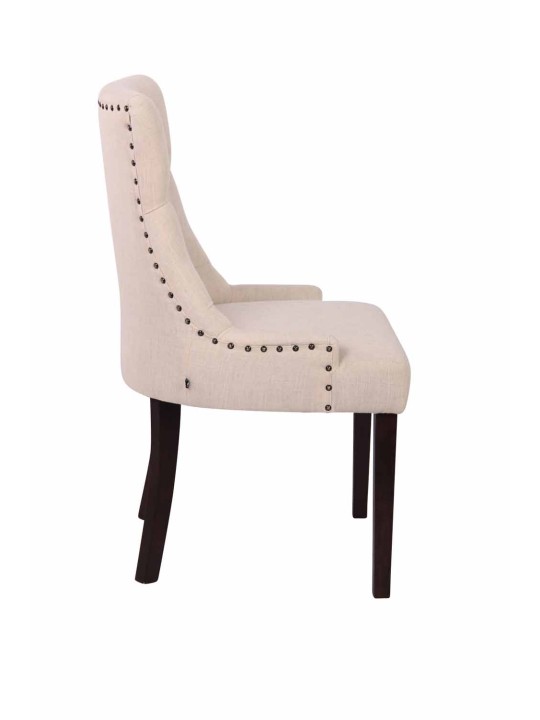 Silla de comedor Aberdeen tela antigua, crema Silla de comedor Aberdeen tela antigua, crema