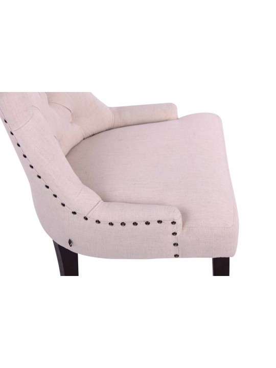 Silla de comedor Aberdeen tela antigua, crema Silla de comedor Aberdeen tela antigua, crema