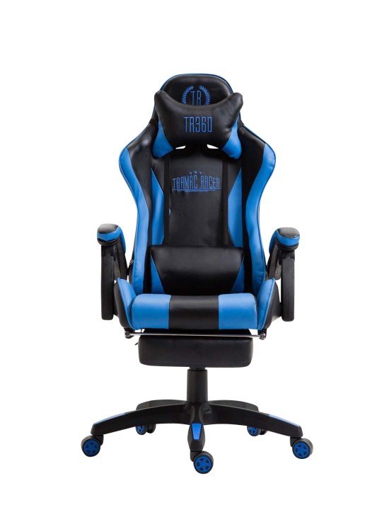 Silla de oficina Ignite piel sintética, negro/azul