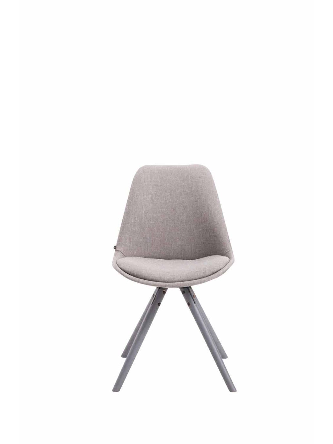 Silla de visita tela Toulouse redonda, gris