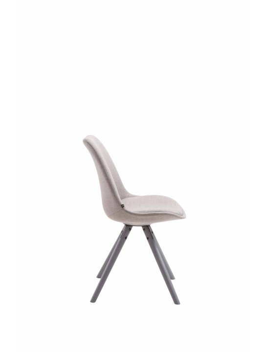 Silla de visita tela Toulouse redonda, gris Silla de visita tela Toulouse redonda, gris