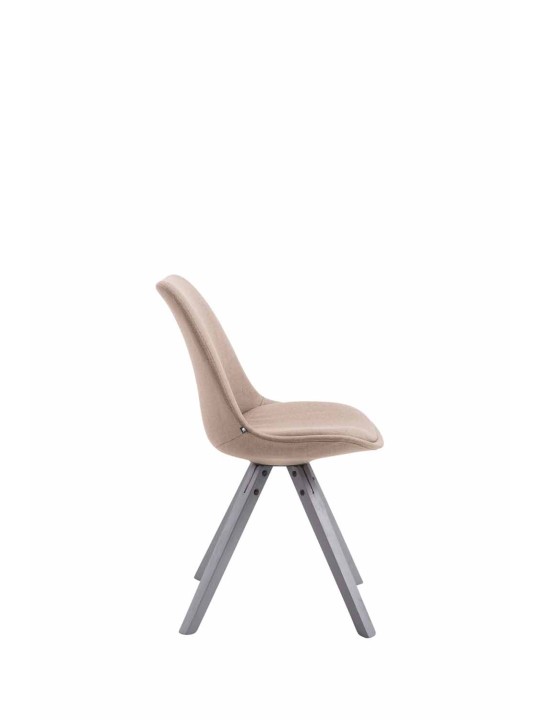 Silla de visita tela Toulouse Cuadrada gris, taupe Silla de visita tela Toulouse Cuadrada gris, taupe