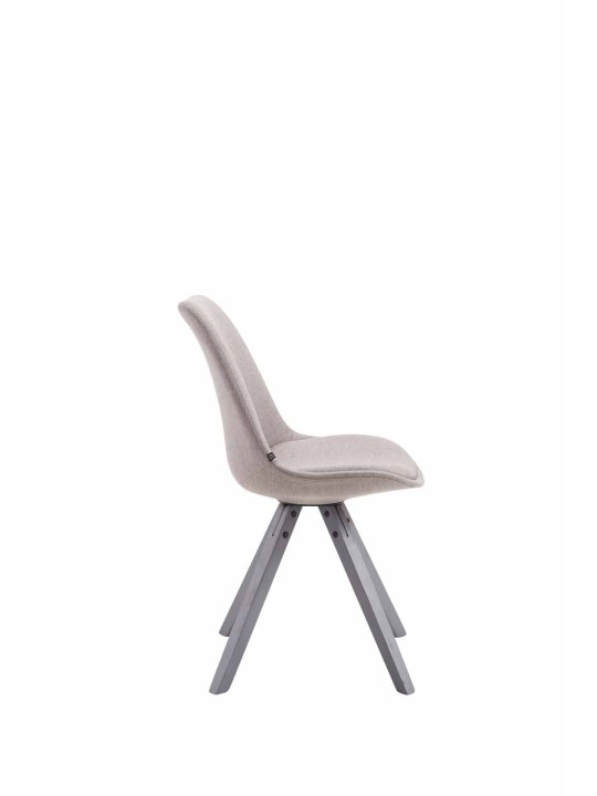 Silla de visita tela Toulouse Cuadrada, gris