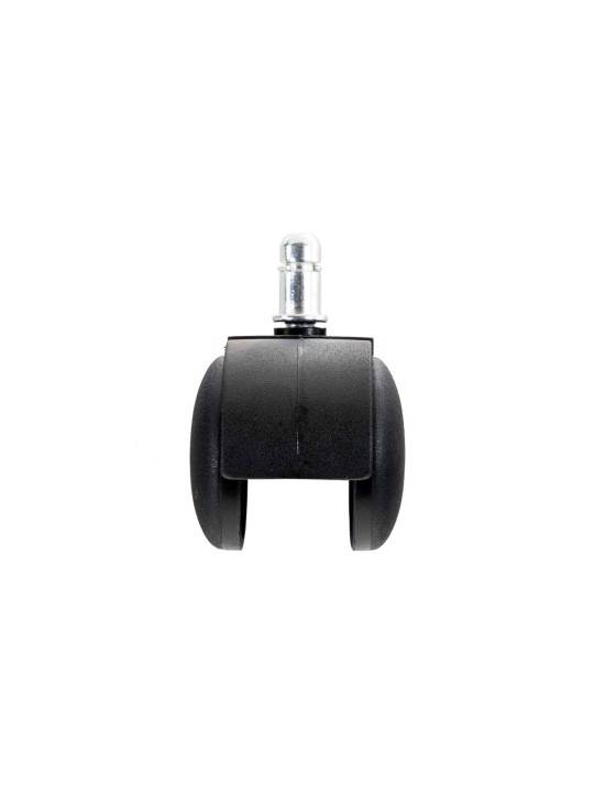 Pack de 5 ruedas de suelo de plástico, negro