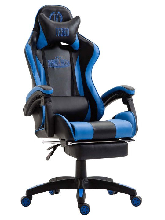 Silla de oficina Ignite piel sintética, negro/azul