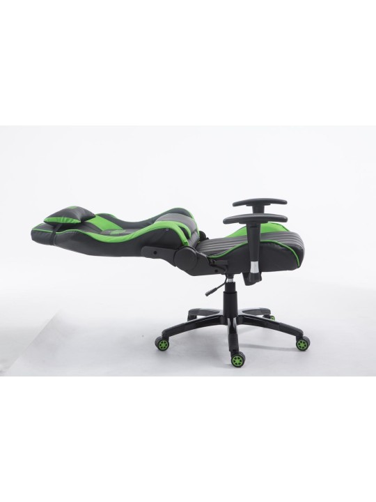 Silla de oficina Racing Shift X2 de cuero artificial sin reposapiés, negro/verde Silla de oficina Racing Shift X2 de cuero artificial sin reposapiés, negro/verde