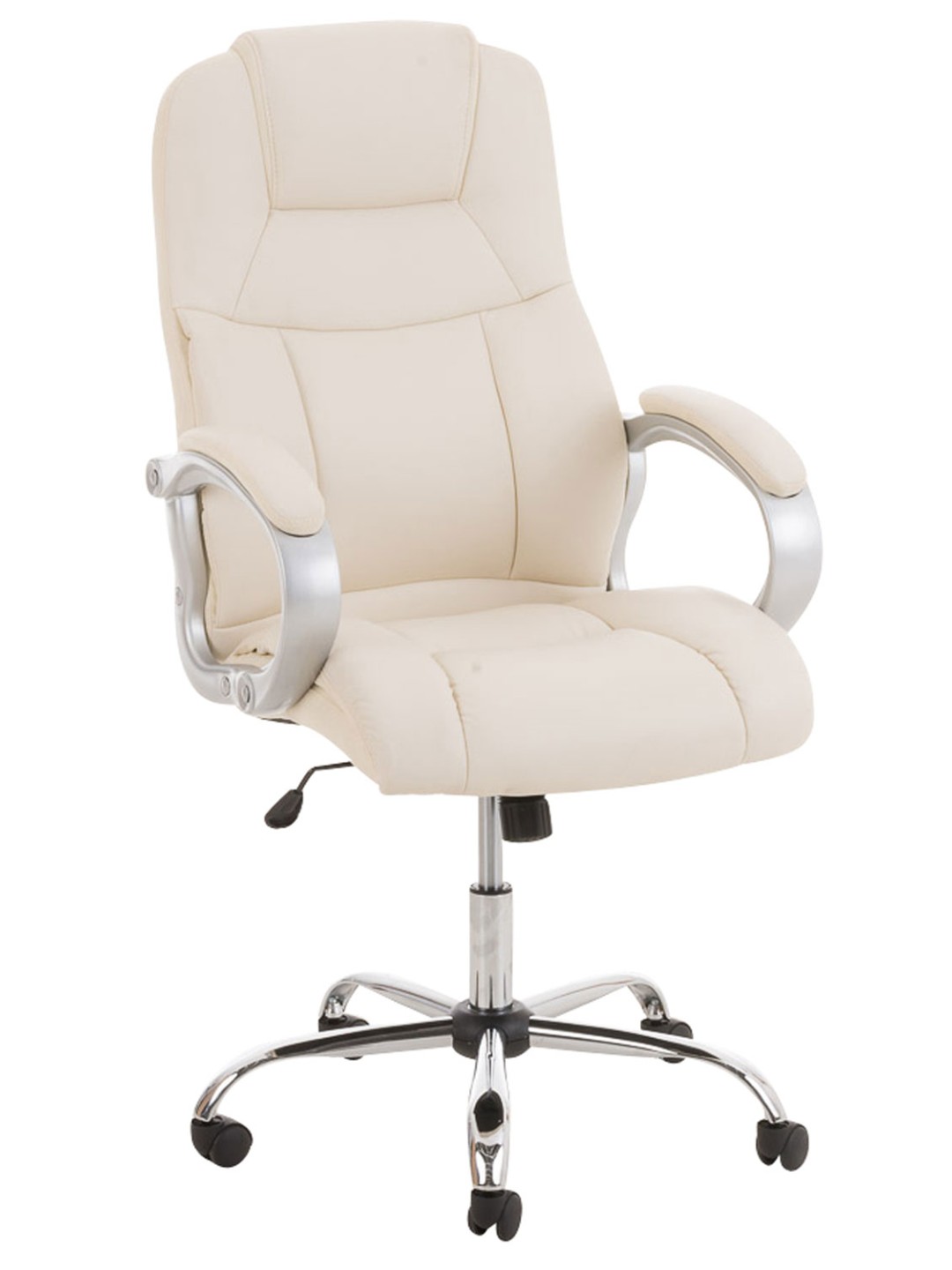 Silla de oficina BIG Apollo piel sintética V2, crema