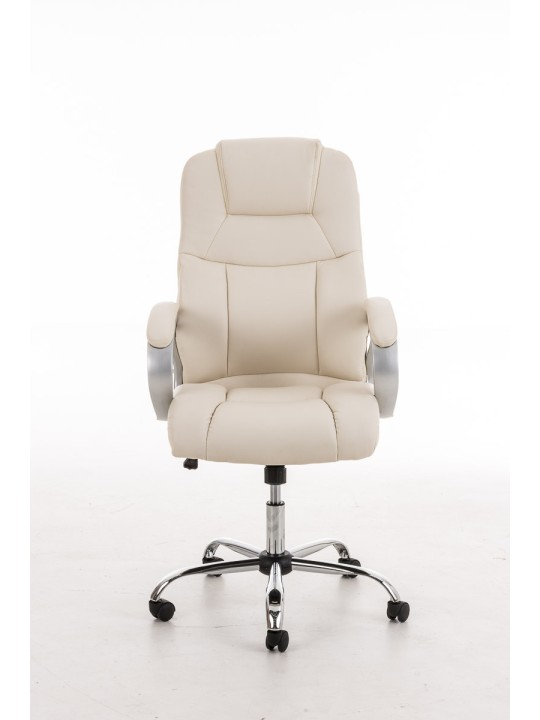Silla de oficina BIG Apollo piel sintética V2, crema
