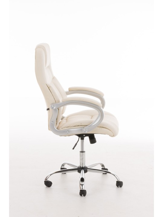 Silla de oficina BIG Apollo piel sintética V2, crema
