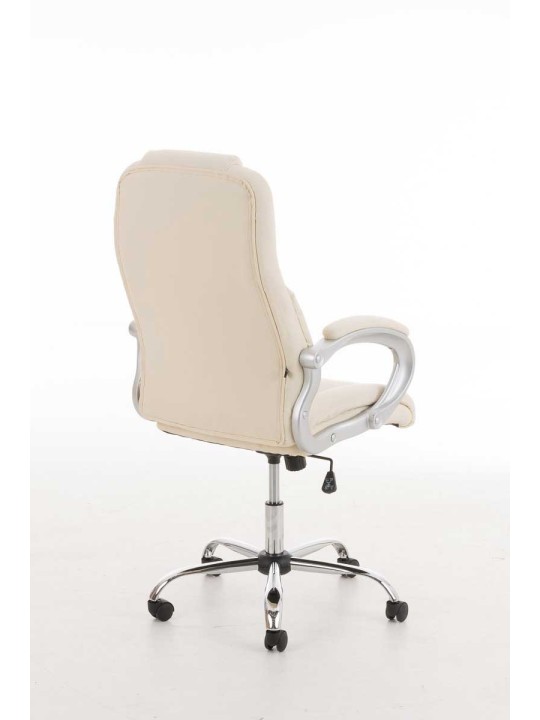 Silla de oficina BIG Apollo piel sintética V2, crema