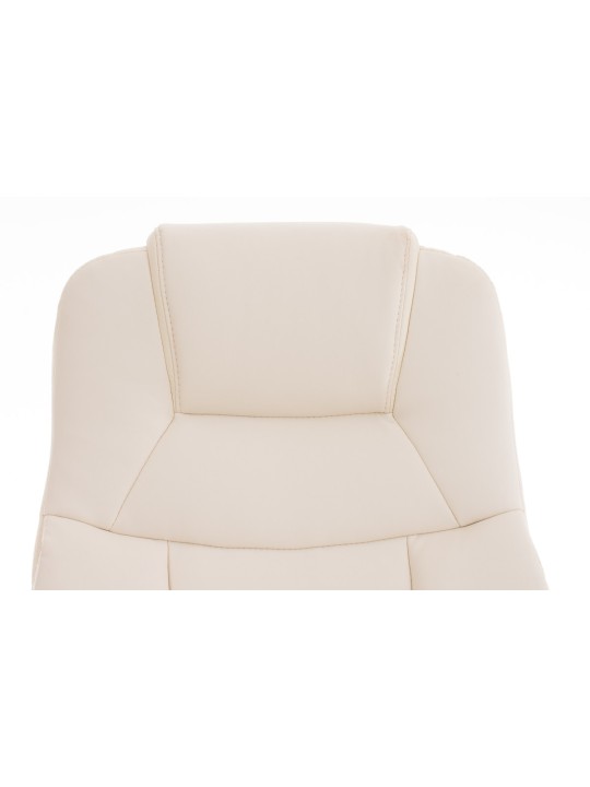 Silla de oficina BIG Apollo piel sintética V2, crema