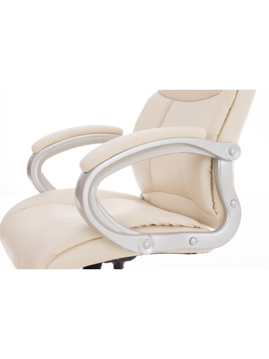 Silla de oficina BIG Apollo piel sintética V2, crema