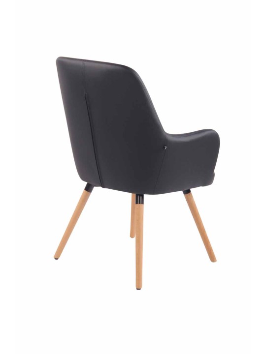 Tumbona Aarhus piel sintética natural, negro Tumbona Aarhus piel sintética natural, negro