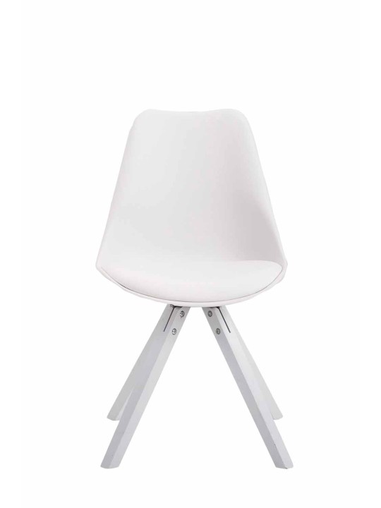 Silla de visita Toulouse polipiel Cuadrada, blanco Silla de visita Toulouse polipiel Cuadrada, blanco