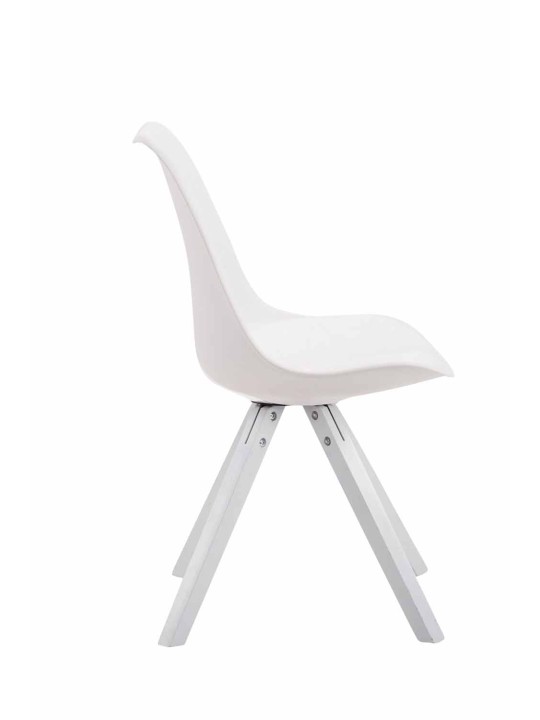 Silla de visita Toulouse polipiel Cuadrada, blanco Silla de visita Toulouse polipiel Cuadrada, blanco