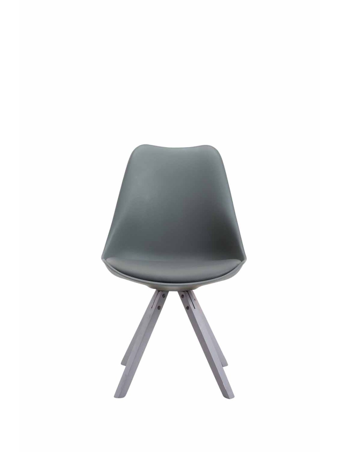 Silla de visita Toulouse polipiel Cuadrada, gris