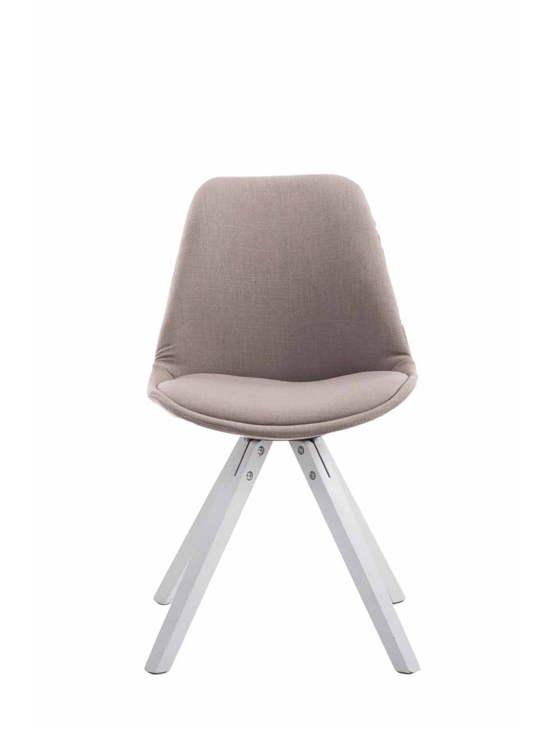 Silla de visita tela Toulouse Cuadrada, taupe