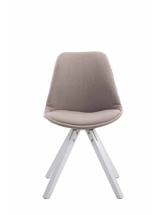 Silla de visita tela Toulouse Cuadrada, taupe