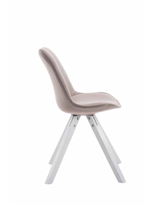 Silla de visita tela Toulouse Cuadrada, taupe