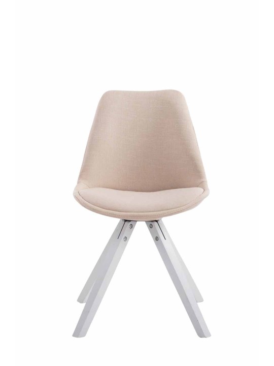 Silla de visita tela Toulouse Cuadrada, crema Silla de visita tela Toulouse Cuadrada, crema