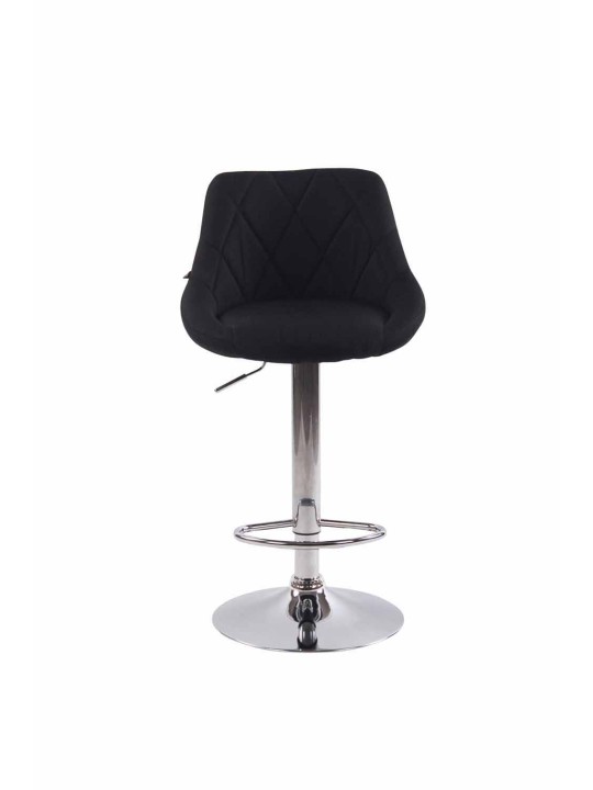 Juego de 2 taburetes de bar Lazio tela C, negro