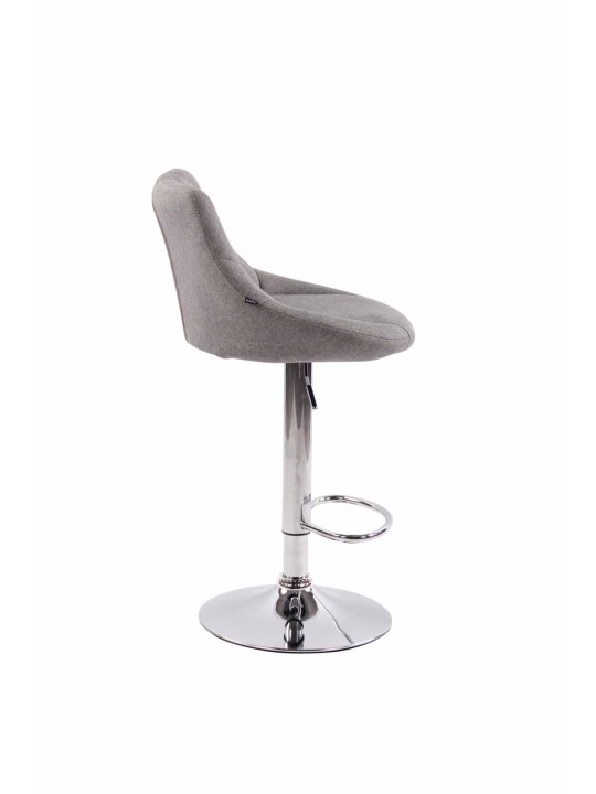 Juego de 2 taburetes de bar Lazio tela C, gris