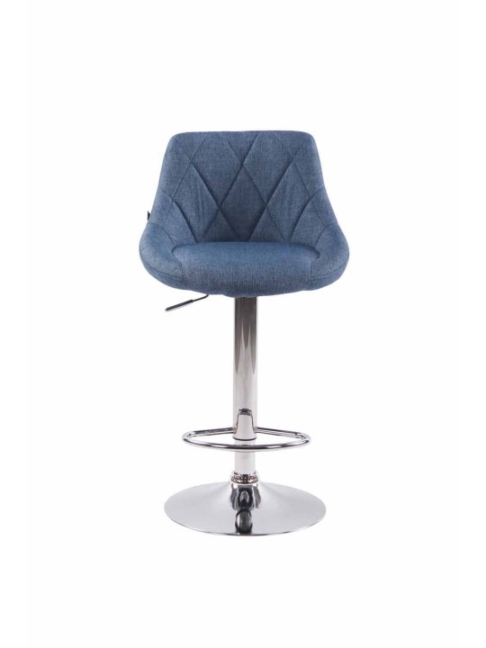 Juego de 2 taburetes de bar Lazio tela C, azul